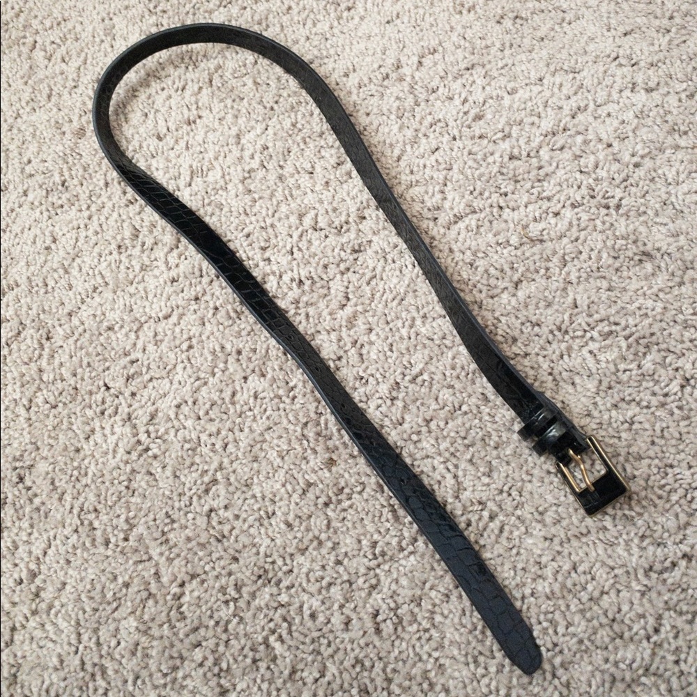 Faux crocodile black belt
